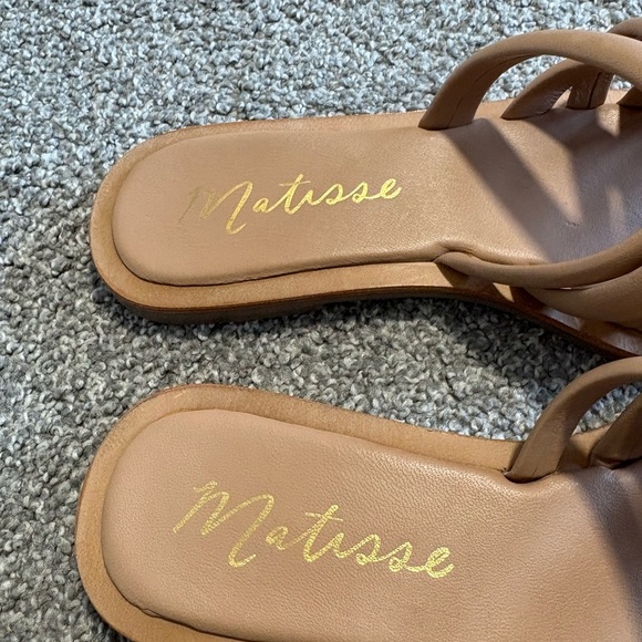 Matisse Roy Slide Women's Nude Casual Braided Leather Sandals Size 8 - Picture 6 of 12